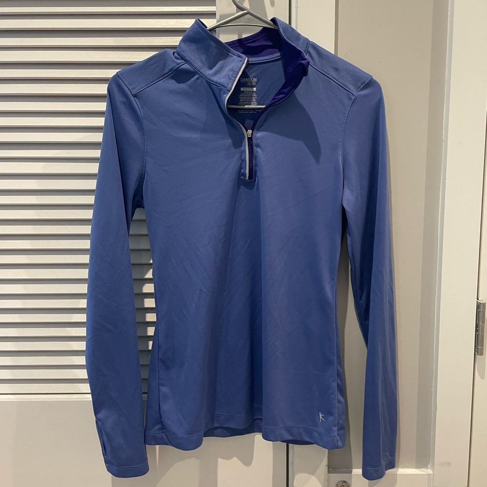 Quarter-Zip Training Shirt, Violet, size S - Danskin Now
